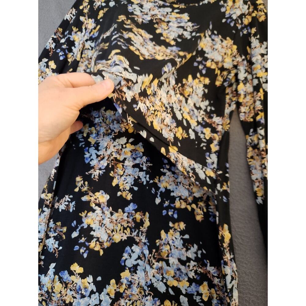 Womans J JILL Long Sleeve Floral Long‎ Tunic Top Shirt Surplice Faux Top Sz XS - Picture 3 of 9